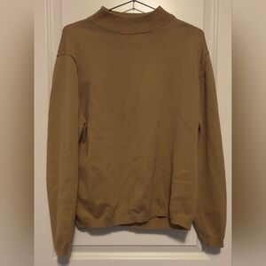 Women's Cozy Tan Turtleneck Sweater